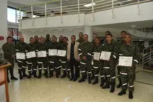 Curso de gestión del riesgo y atención de desastres a integrantes del pelotón Barreno, Biade 80