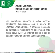 Comunicado Comedor