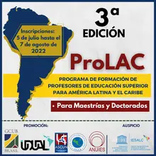 Convocatoria del Programa de Formación de Profesores de Educación Superior para América Latina y el Caribe -ProLAC