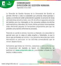 Comunicado Direccion de Gestion Humana