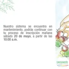 Pop up suspension temporal inscripciones