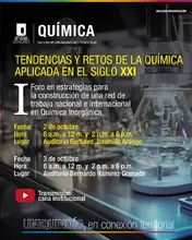 Entre el 2 y el 3 de octubre se realizará el I Foro en estrategias para la construcción de una red de trabajo nacional e internacional en Química Inorgánica