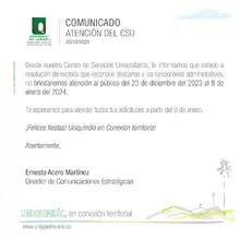 Comunicado Atención del CSU