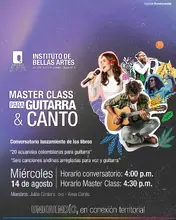 Master class para guitarra y canto en el Instituto de Bellas Artes